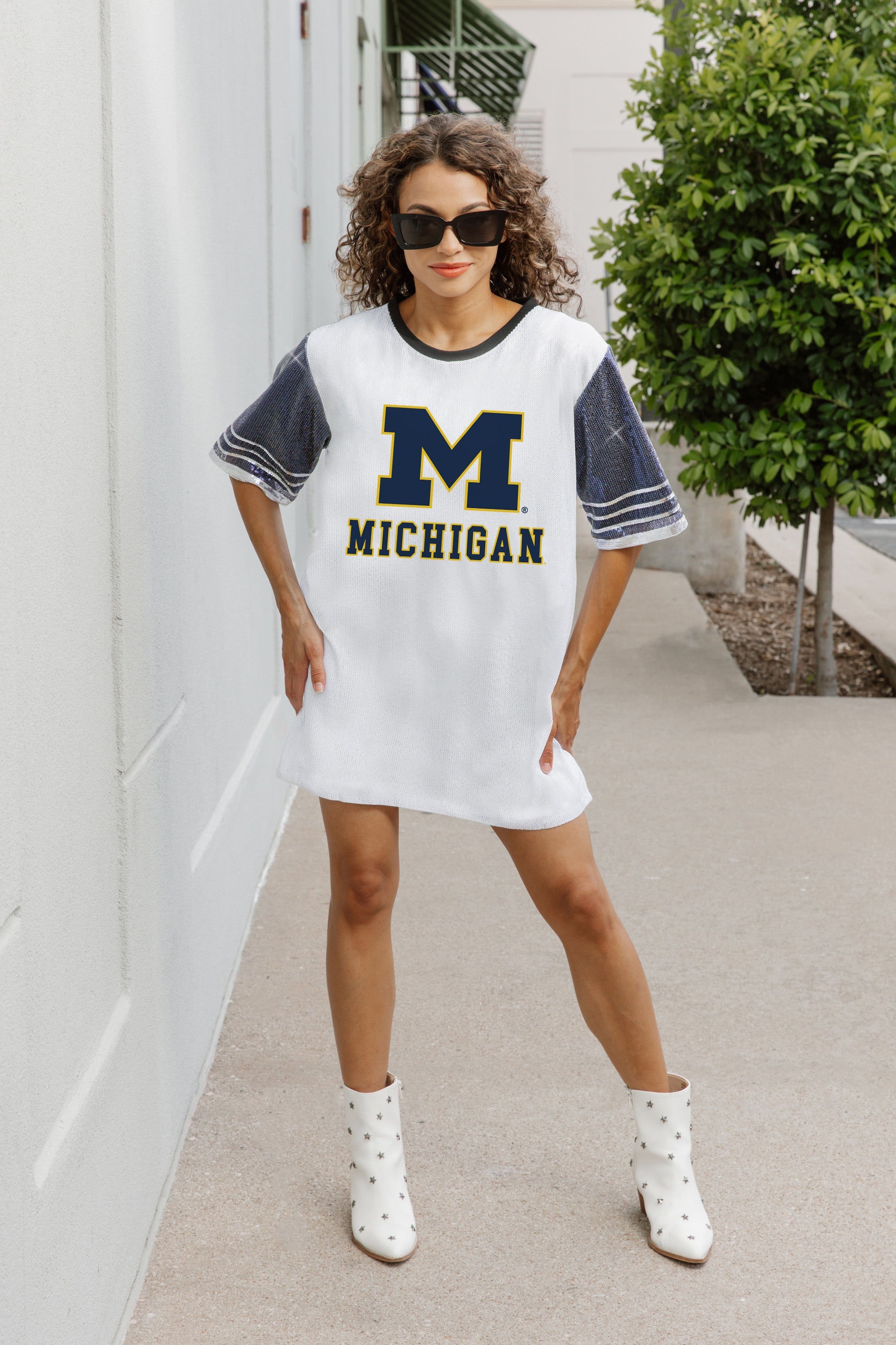 08 sequin jersey dress TOUCHDOWN SEQUIN JERSEY DRESS AKIRA