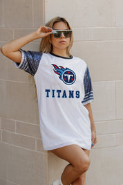 TENNESSEE TITANS BLING IT FULL SEQUIN JERSEY DRESS