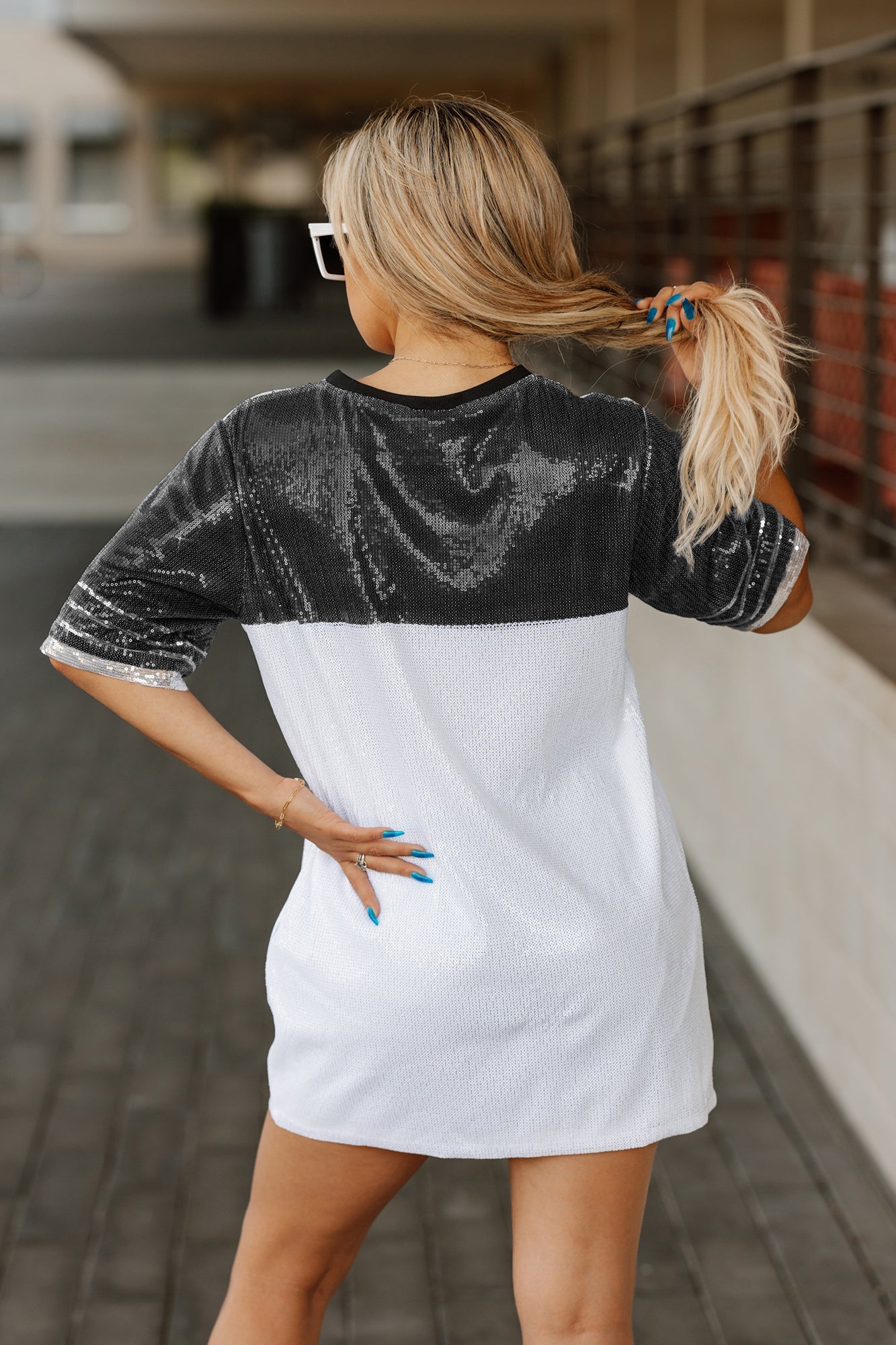 WASHINGTON COMMANDERS BLING IT FULL SEQUIN JERSEY DRESS