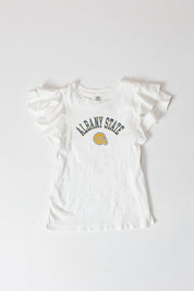 ALBANY STATE GOLDEN RAMS ALL IN TO WIN FLUTTER SLEEVE CREWNECK TOP