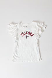 ATLANTA FALCONS Valkyrie Ruffle-Sleeve Knit Top