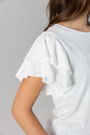 DALLAS COWBOYS Valkyrie Ruffle-Sleeve Knit Top