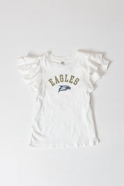 GEORGIA SOUTHERN EAGLES ALL IN TO WIN FLUTTER SLEEVE CREWNECK TOP