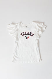 HOUSTON TEXANS Valkyrie Flutter Sleeve Top