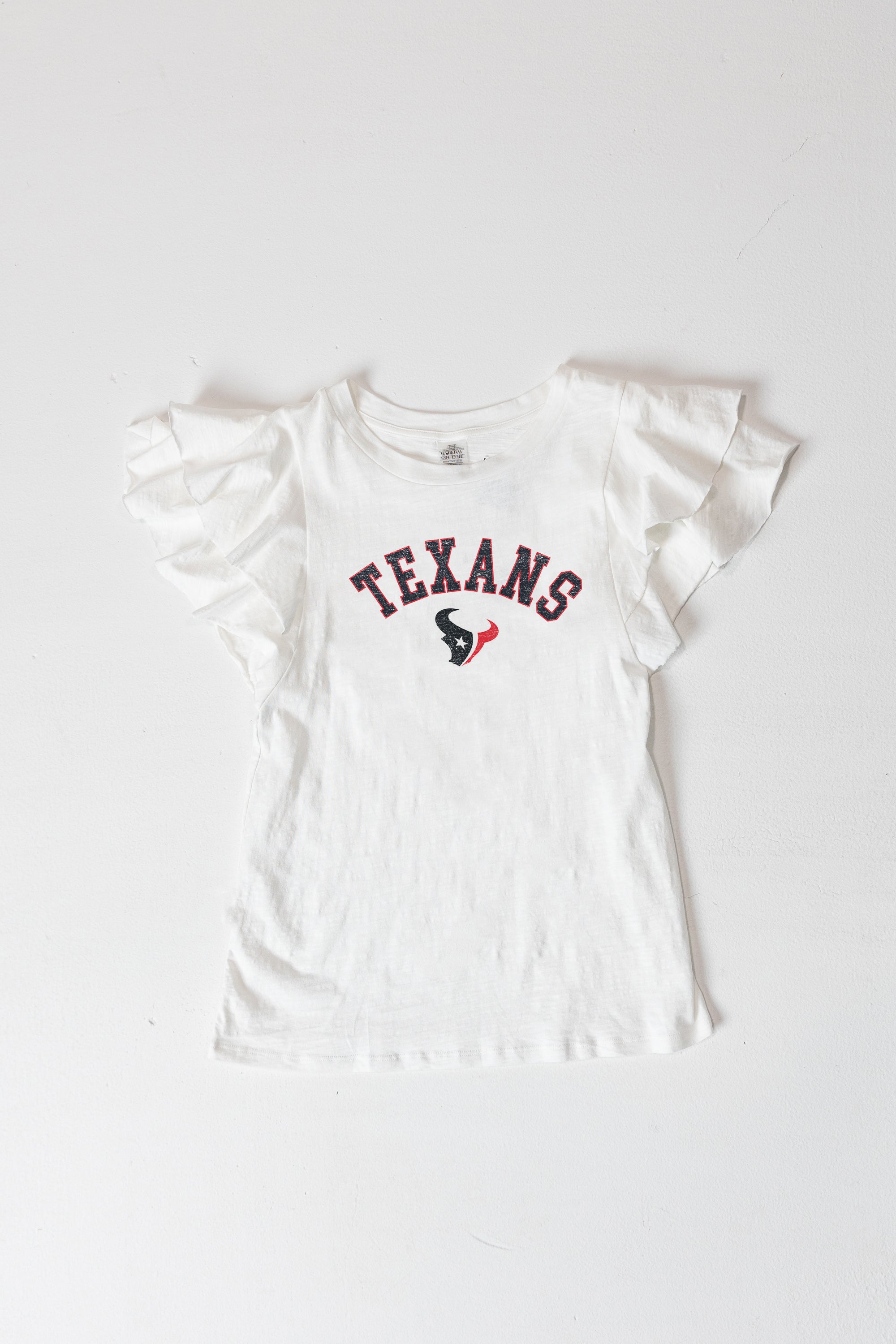 HOUSTON TEXANS Valkyrie Flutter Sleeve Top