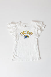 KENT STATE GOLDEN FLASHES ALL IN TO WIN FLUTTER SLEEVE CREWNECK TOP