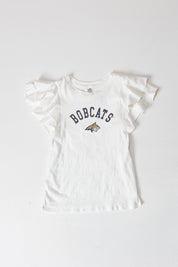 MONTANA STATE BOBCATS ALL IN TO WIN FLUTTER SLEEVE CREWNECK TOP