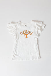 TENNESSEE VOLUNTEERS ALL IN TO WIN FLUTTER SLEEVE CREWNECK TOP