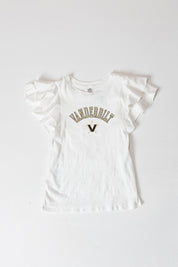 VANDERBILT COMMODORES ALL IN TO WIN FLUTTER SLEEVE CREWNECK TOP