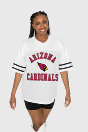 ARIZONA CARDINALS NEXT DOWN ICONIC OVERSIZED FASHION JERSEY BY RANDI MAHOMES