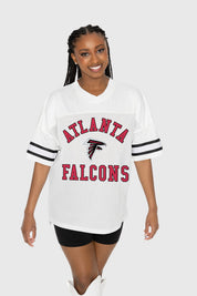 ATLANTA FALCONS NEXT DOWN ICONIC OVERSIZED FASHION JERSEY BY RANDI MAHOMES