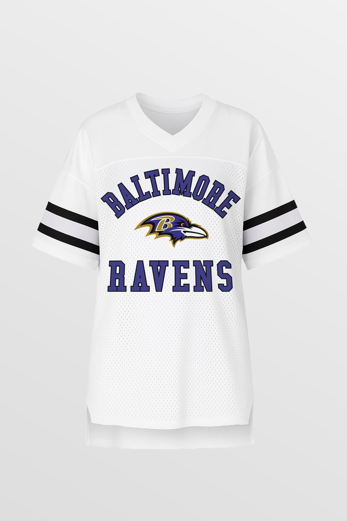 BALTIMORE RAVENS NEXT DOWN ICONIC OVERSIZED FASHION JERSEY BY RANDI MAHOMES