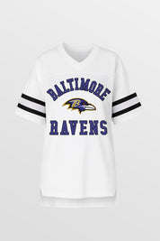BALTIMORE RAVENS NEXT DOWN ICONIC OVERSIZED FASHION JERSEY BY RANDI MAHOMES