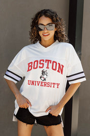 BOSTON UNIVERSITY TERRIERS A STEP AHEAD ICONIC OVERSIZED FASHION JERSEY