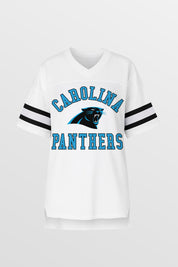 CAROLINA PANTHERS NEXT DOWN ICONIC OVERSIZED FASHION JERSEY BY RANDI MAHOMES