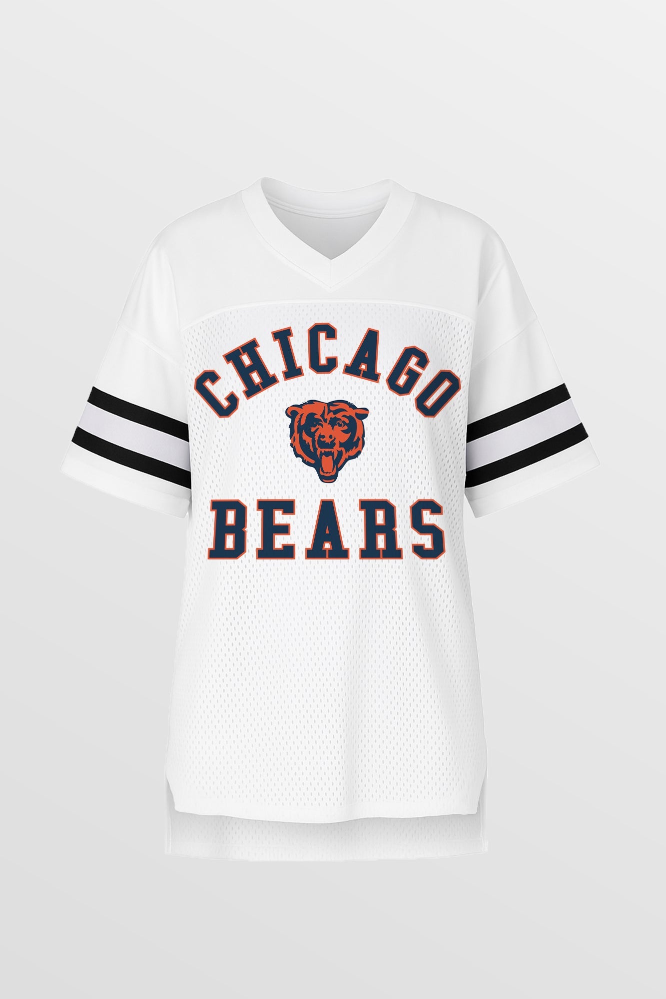 CHICAGO BEARS NEXT DOWN ICONIC OVERSIZED FASHION JERSEY BY RANDI MAHOMES