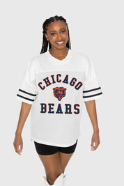 CHICAGO BEARS NEXT DOWN ICONIC OVERSIZED FASHION JERSEY BY RANDI MAHOMES
