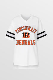 CINCINNATI BENGALS NEXT DOWN ICONIC OVERSIZED FASHION JERSEY BY RANDI MAHOMES