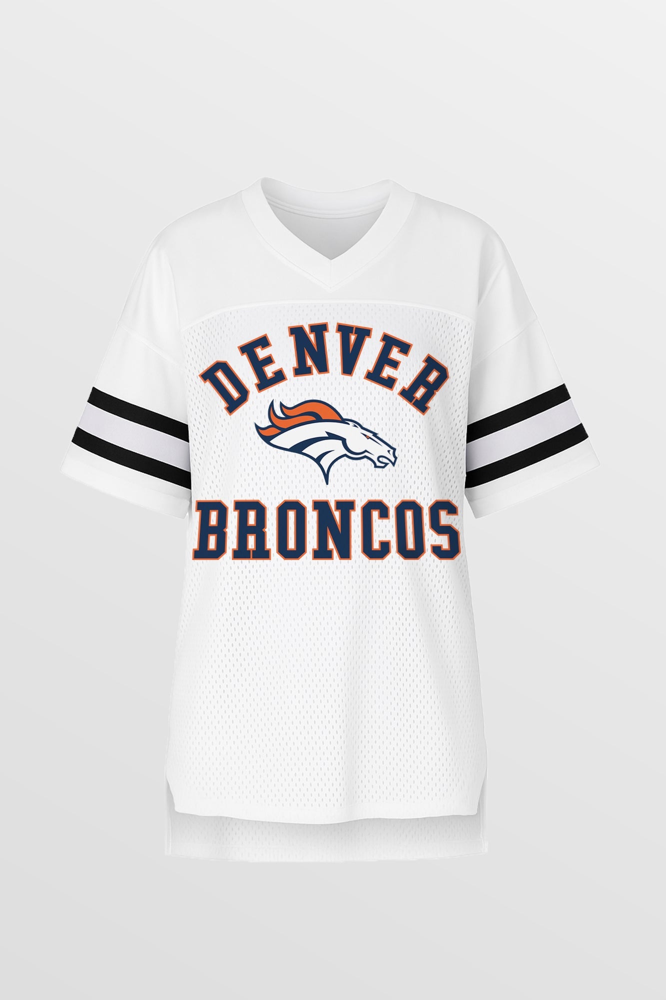 DENVER BRONCOS NEXT DOWN ICONIC OVERSIZED FASHION JERSEY BY RANDI MAHOMES