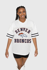 DENVER BRONCOS NEXT DOWN ICONIC OVERSIZED FASHION JERSEY BY RANDI MAHOMES