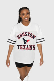 HOUSTON TEXANS NEXT DOWN ICONIC OVERSIZED FASHION JERSEY BY RANDI MAHOMES