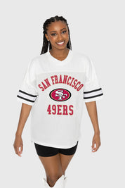 SAN FRANCISCO 49ERS NEXT DOWN ICONIC OVERSIZED FASHION JERSEY BY RANDI MAHOMES