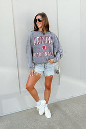 ARIZONA CARDINALS FINAL SCORE FADED WASH PULLOVER