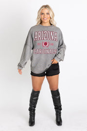 ARIZONA CARDINALS FINAL SCORE FADED WASH PULLOVER