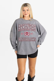 ARKANSAS RAZORBACKS FINAL SCORE FADED WASH PULLOVER