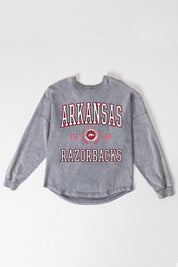 ARKANSAS RAZORBACKS FINAL SCORE FADED WASH PULLOVER