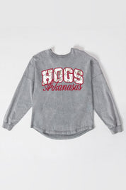 ARKANSAS RAZORBACKS ON THE HUNT FADED WASH PULLOVER