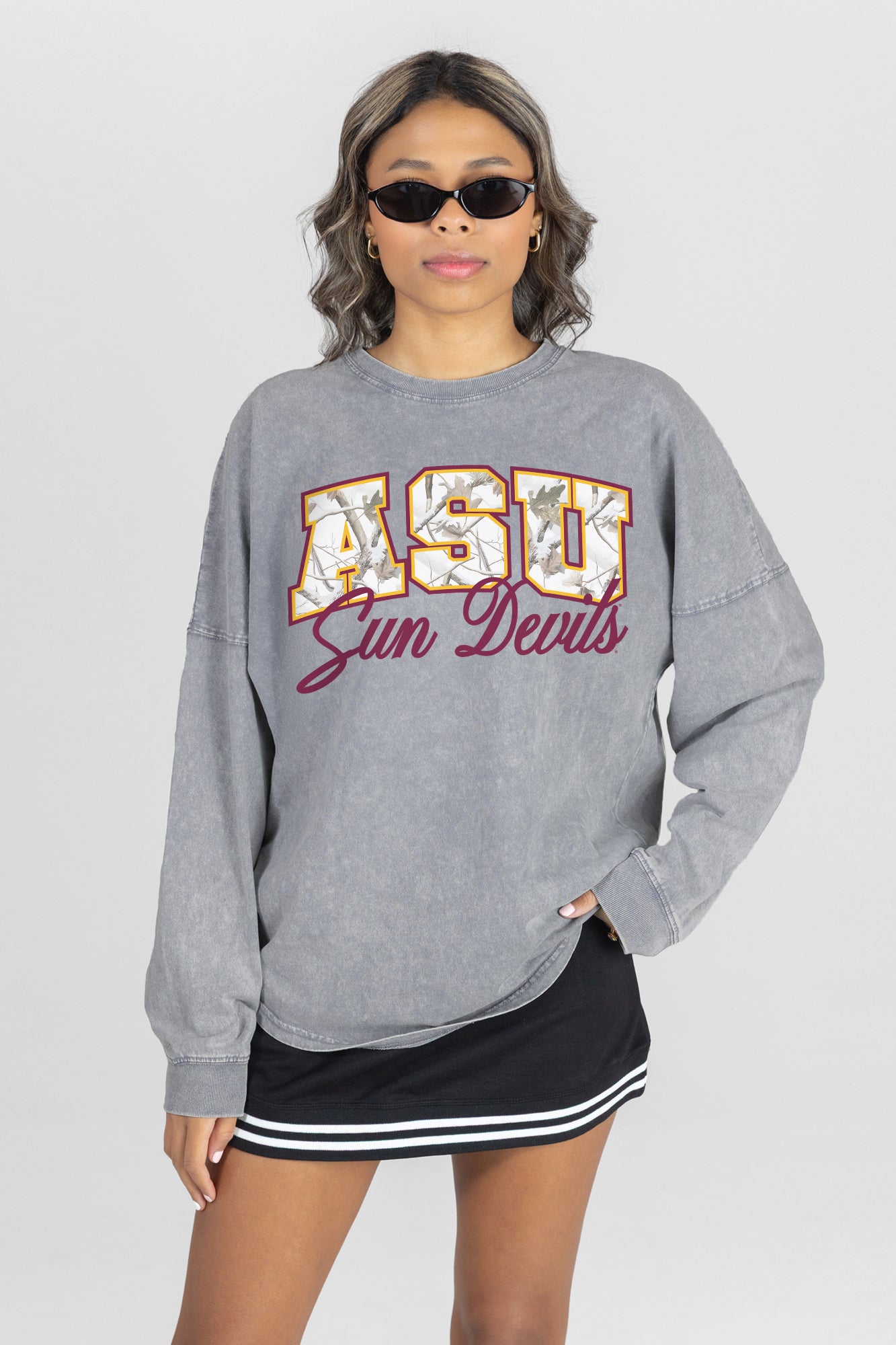 ARIZONA STATE SUN DEVILS ON THE HUNT FADED WASH PULLOVER