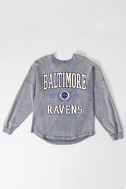 BALTIMORE RAVENS FINAL SCORE FADED WASH PULLOVER