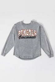 CINCINNATI BENGALS ON THE HUNT FADED WASH PULLOVER