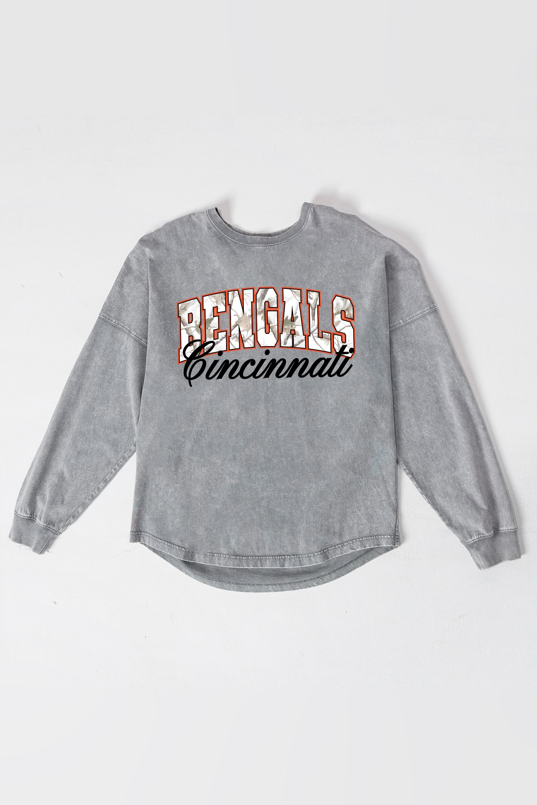CINCINNATI BENGALS ON THE HUNT FADED WASH PULLOVER