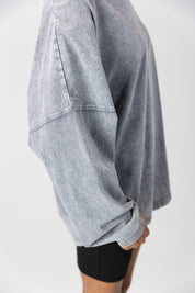 CLEMSON TIGERS STARBOUND OVERSIZED LONG SLEEVE SNOW WASH TEE