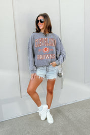 CLEVELAND BROWNS FINAL SCORE FADED WASH PULLOVER