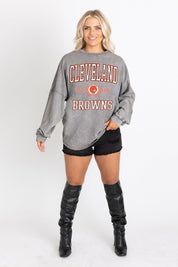CLEVELAND BROWNS FINAL SCORE FADED WASH PULLOVER