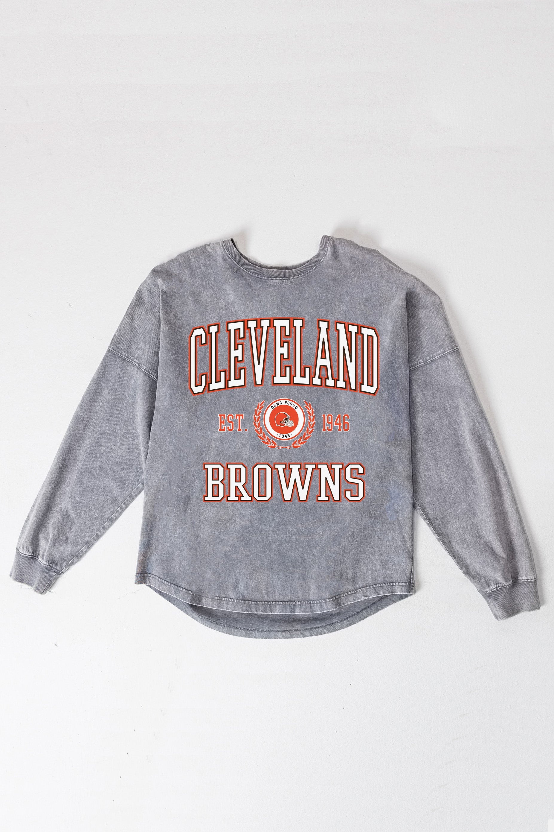 CLEVELAND BROWNS FINAL SCORE FADED WASH PULLOVER