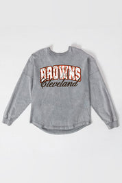 CLEVELAND BROWNS ON THE HUNT FADED WASH PULLOVER