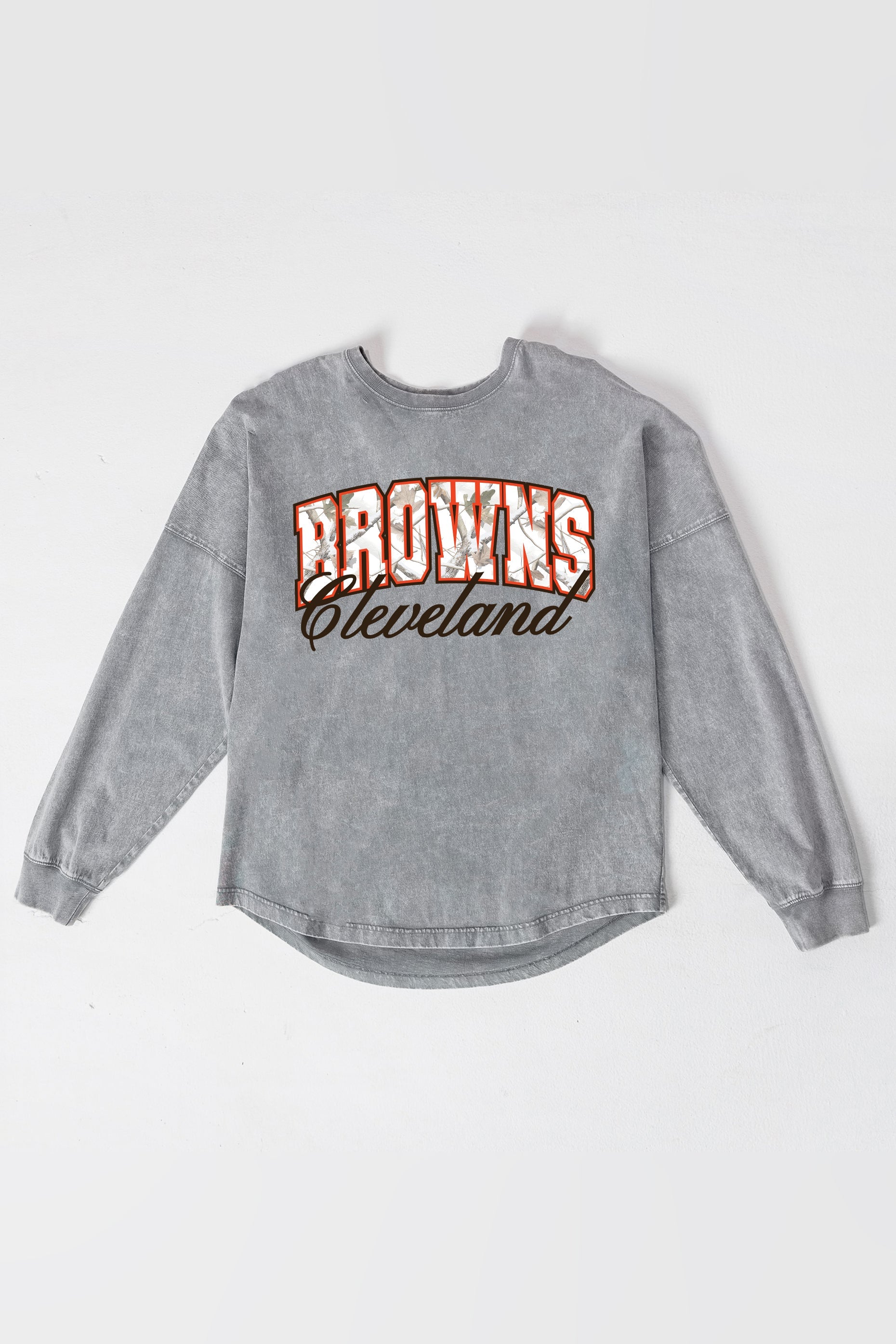 CLEVELAND BROWNS ON THE HUNT FADED WASH PULLOVER