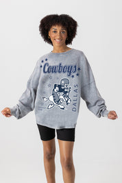 DALLAS COWBOYS STARBOUND OVERSIZED LONG SLEEVE SNOW WASH TEE