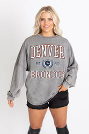 DENVER BRONCOS FINAL SCORE FADED WASH PULLOVER