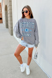 DETROIT LIONS FINAL SCORE FADED WASH PULLOVER