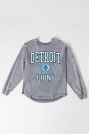 DETROIT LIONS FINAL SCORE FADED WASH PULLOVER
