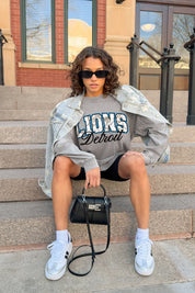 DETROIT LIONS ON THE HUNT FADED WASH PULLOVER