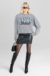 DETROIT LIONS ON THE HUNT FADED WASH PULLOVER
