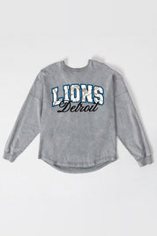 DETROIT LIONS ON THE HUNT FADED WASH PULLOVER