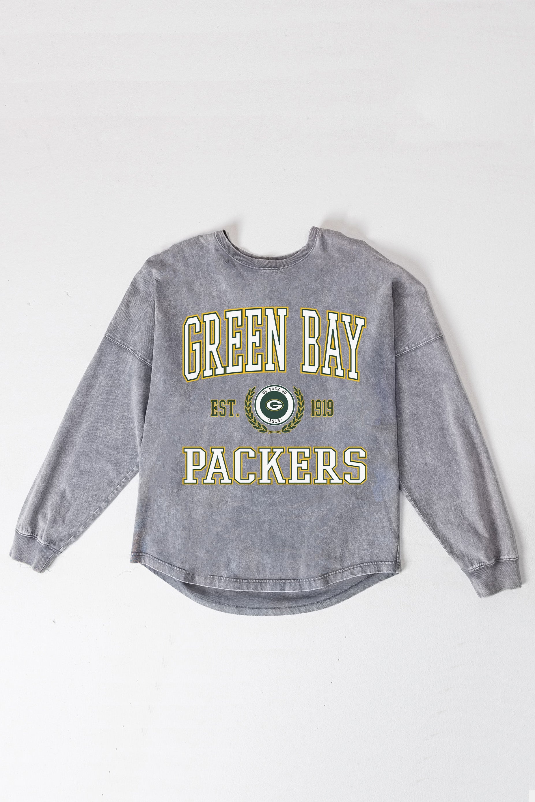 GREEN BAY PACKERS FINAL SCORE FADED WASH PULLOVER