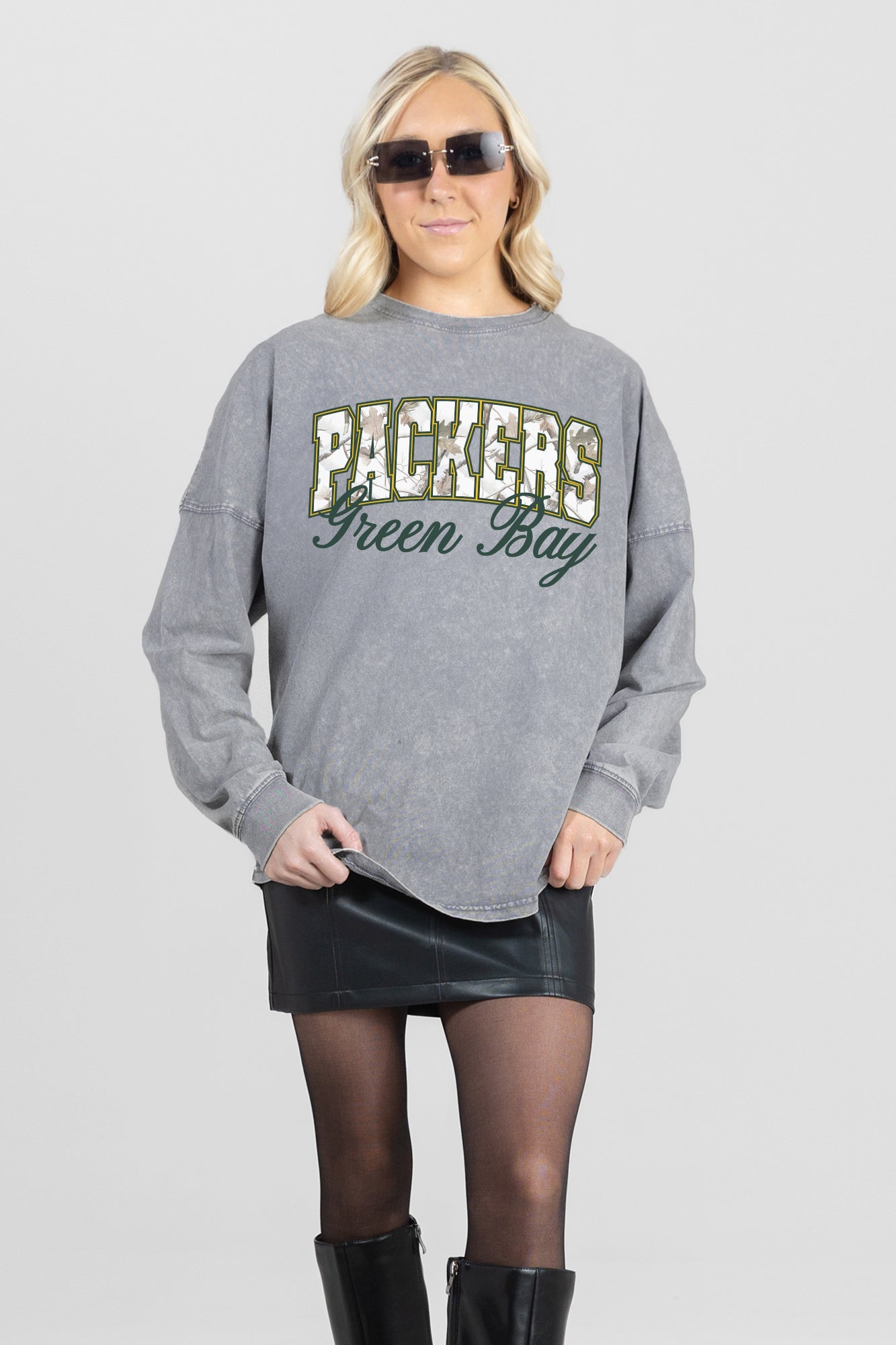 GREEN BAY PACKERS ON THE HUNT FADED WASH PULLOVER